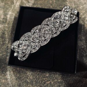 Vintage Costume Silver and Diamond Bracelet